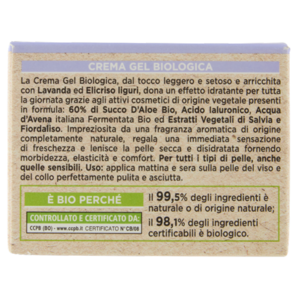 I Provenzali Bio Crema Gel Biologica Lavanda Ligure 50 mL