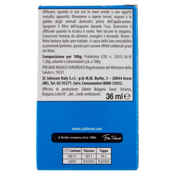 Raid Liquido Elettrico Ricarica, 60 Notti, Classica 36 ml