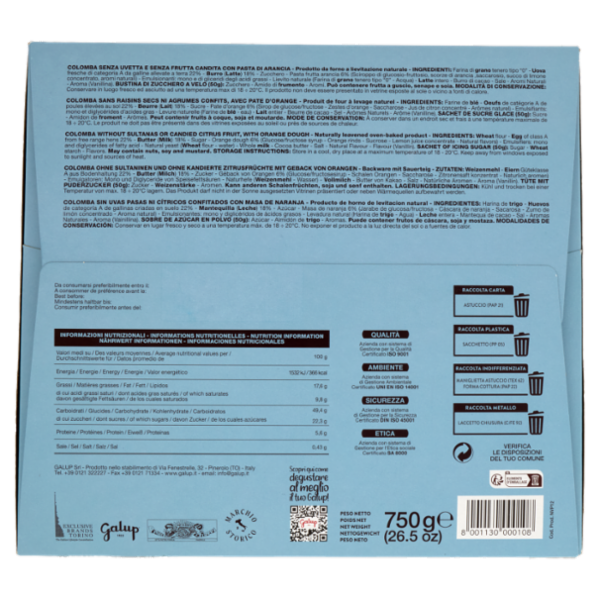 Galup la Colomba Paradiso 750 g