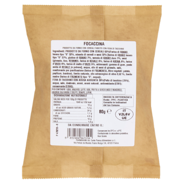 Amoretti Focaccina Tacchino 80 g