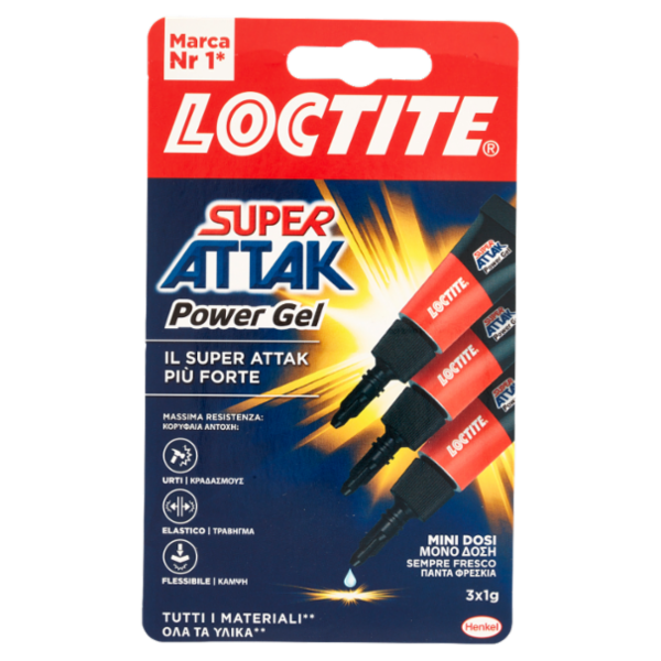 LOCTITE Super Attak MiniTrio Power Flex 3 x 1 g