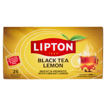 Lipton Black Tea Lemon 25 Enveloped Tea Bags 40 g
