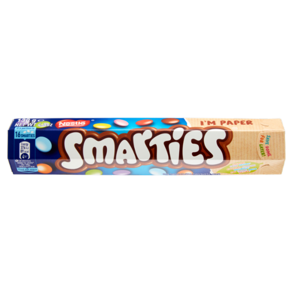 NESTLÉ Smarties Maxi Tubo Confetti ripieni di Cioccolato al Latte tubo 130 g