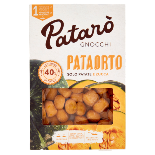 Patarò Gnocchi Pataorto Solo Patate e Zucca 400 g