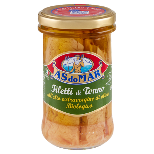 Asdomar Filetti di Tonno all'olio extravergine di oliva Biologico 250 g