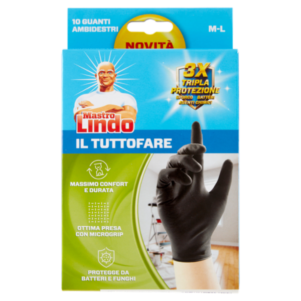 Mastro Lindo il Tuttofare Guanti Ambidestri M-L 10 pz