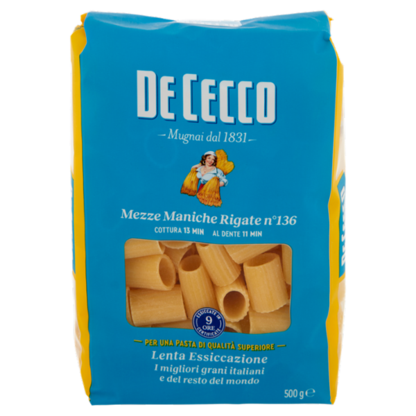 De Cecco Mezze Maniche Rigate n°136 500 g