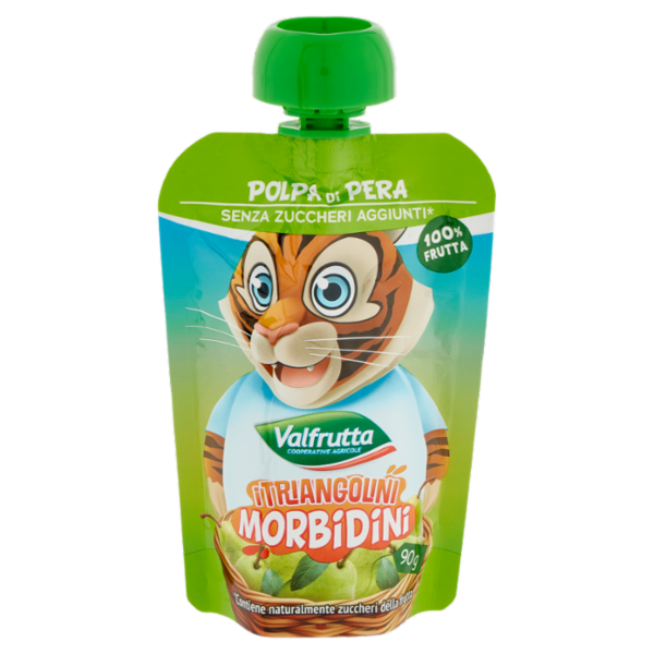Valfrutta i Triangolini Morbidini Polpa di Pera Senza Zuccheri Aggiunti* 90 g