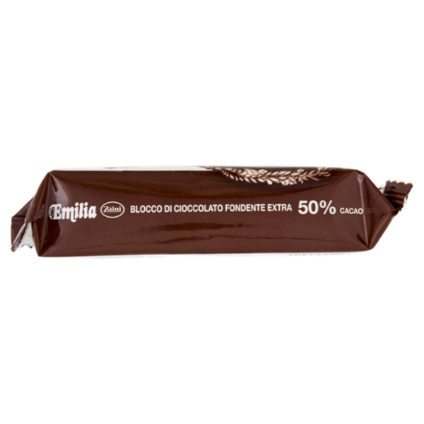 Zàini Emilia Blocco di Cioccolato Fondente Extra 50% Cacao 200 g
