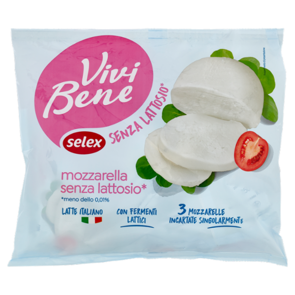 Selex Vivi Bene Mozzarella senza Lattosio 3x100 g