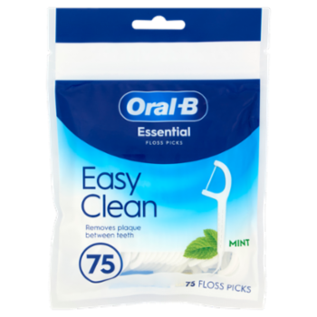 Oral-B Essential Easy Clean Floss Picks Mint 75 Pz