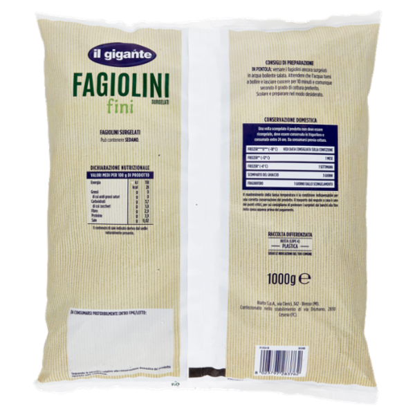 IL GIGANTE Fagiolini fini Surgelati 1000 g