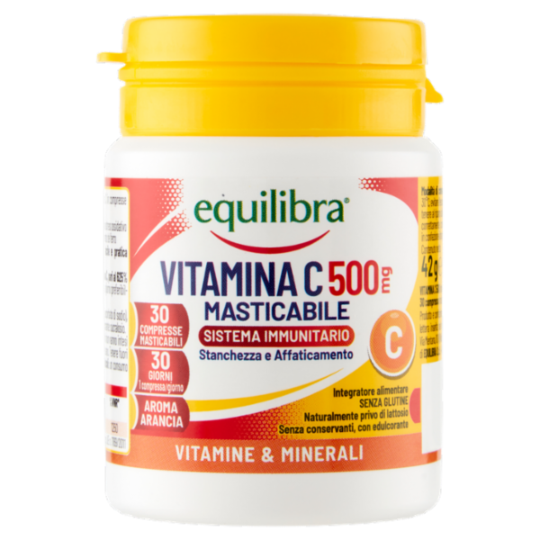 equilibra Vitamina C 500mg Masticabile Sistema Immunitario 30 x 1,4 g