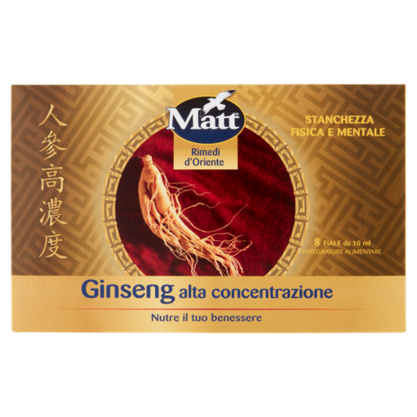 Matt Rimedi d'Oriente Ginseng alta concentrazione Fiale 8 x 10 ml