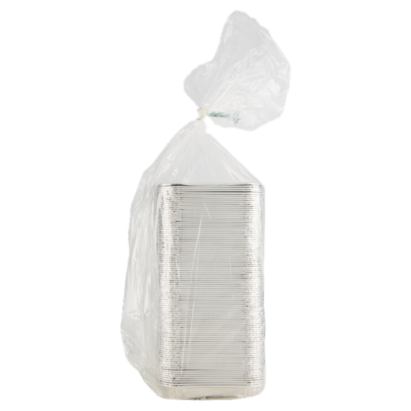 Vanto Contenitore in Alluminio 20x12x2,5 cm 100 pezzi