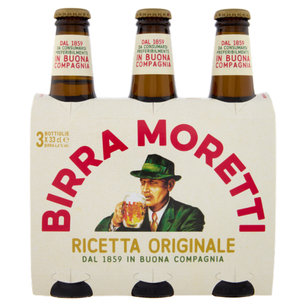Birra Moretti Ricetta Originale 3 x 33 cl