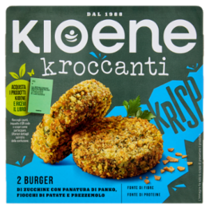 Kioene Kroccanti 2 Burger Di Zucchine Con Panatura Di Panko, Fiocchi Di Patate e Prezzemolo 180 g