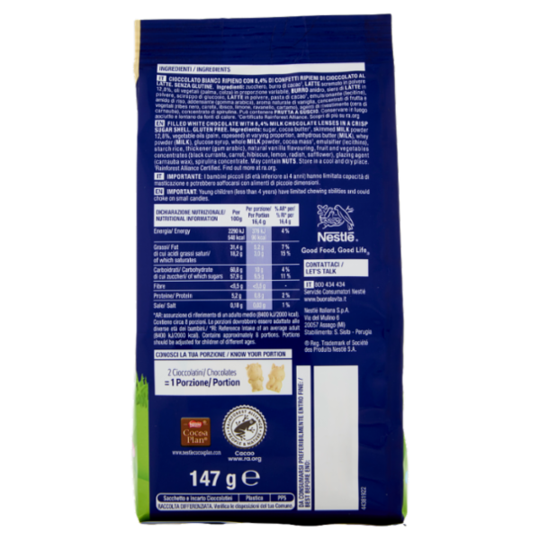 GALAK Easter Friends Personaggi Pasquali di Cioccolato Bianco con Smarties 147g