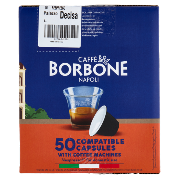 Caffè Borbone Miscela Decisa Capsule Compatibili Nespresso* ad uso domestico 50 x 5 g