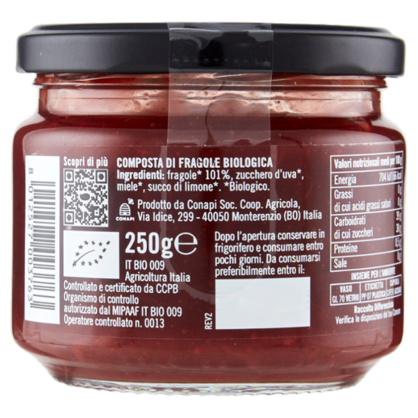 Mielizia Bio Fragole Sicilia 250 g
