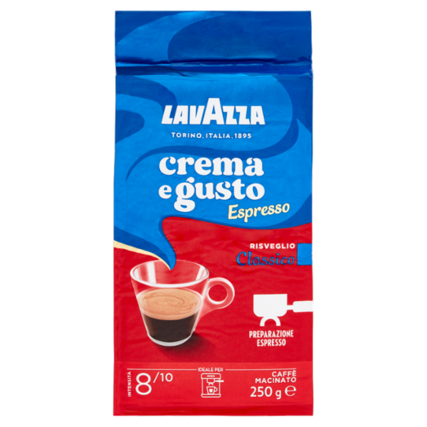 Lavazza Crema e Gusto Espresso Classico Caffè Macinato 250 g
