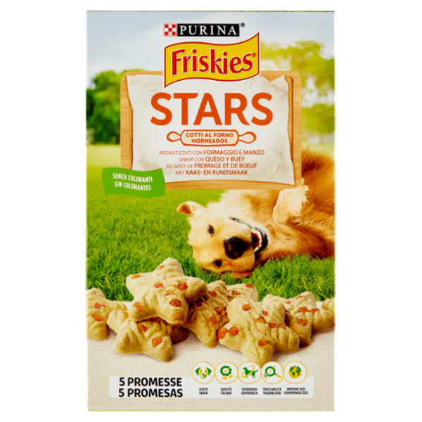 PURINA FRISKIES Stars Aromatizzati con Formaggio e Manzo 320 g