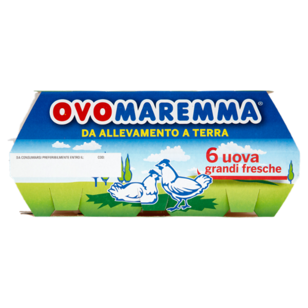 Ovomaremma 6 uova grandi fresche da Allevamento a Terra
