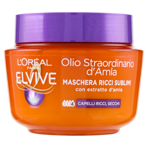 Elvive Olio Straordinario d'Amla Maschera Ricci Sublimi, per Capelli Ricci e Secchi, 300 ml