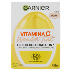 Garnier Vitamina C* Wonder Tint Fluido Colorato 3 In 1 SPF 50+ Light 40 Ml