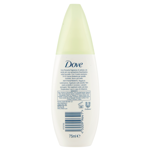 Dove go fresh profumo di cetriolo e tè verde Deodorante Vapo No Gas 75 ml
