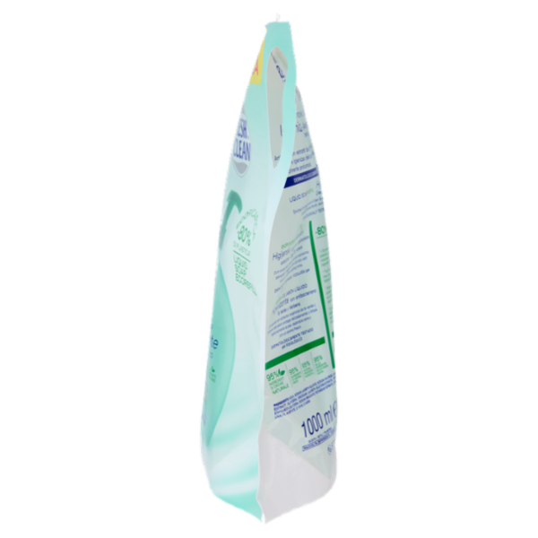 Fresh & Clean Sapone Liquido Igienizzante con Antibatterico Tè Verde e Verbena Ecoricarica 1000 ml