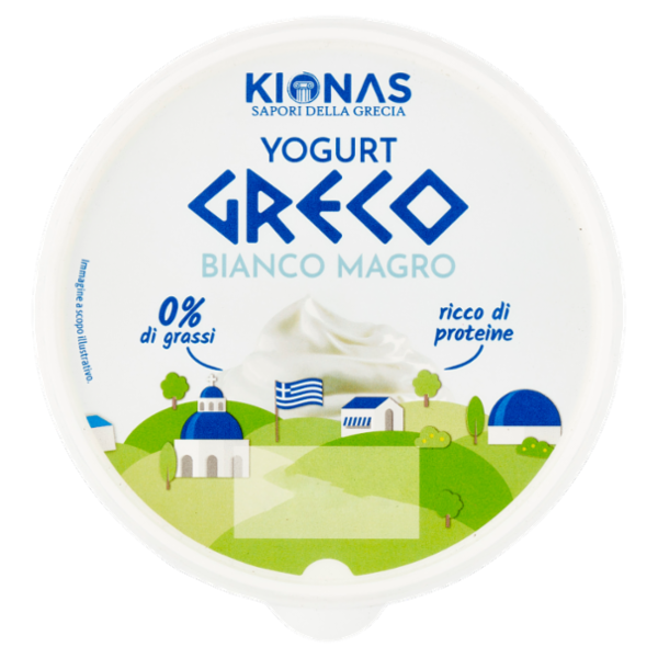 Kionas Yogurt Greco Bianco Magro 0% di grassi 500 g