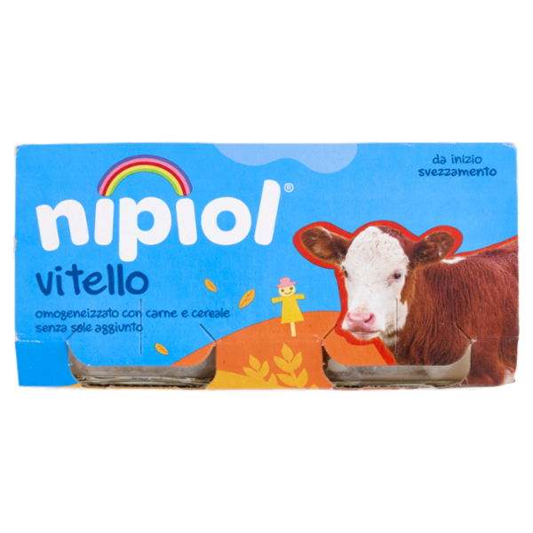 nipiol vitello omogeneizzato con carne e cereale 2 x 80 g