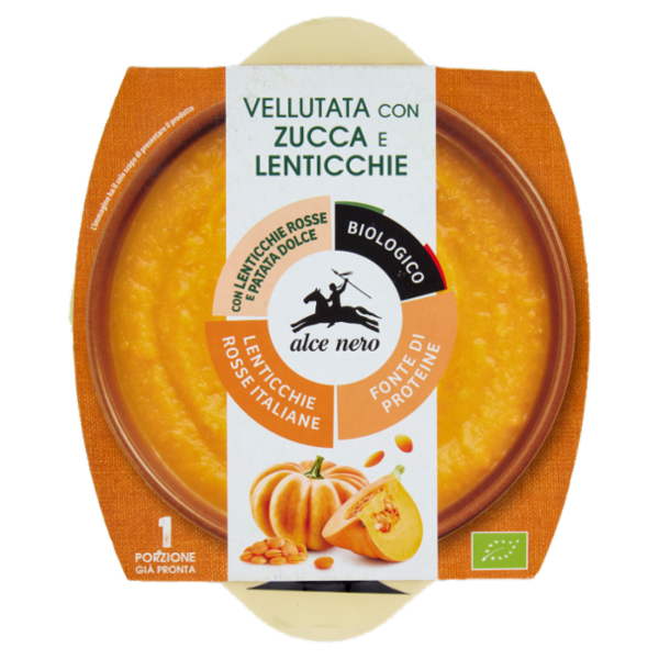 alce nero Vellutata con Zucca e Lenticchie 350 g