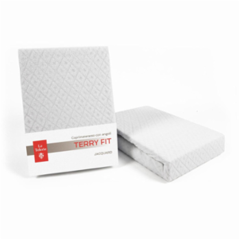 Le Telerie Coprimaterasso con Angoli Singolo Terry Jacquard