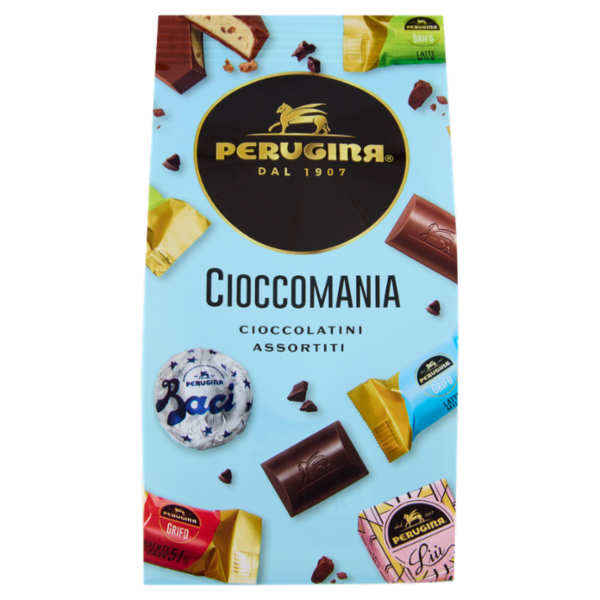 PERUGINA Cioccomania Cioccolatini Assortiti Fondenti e al Latte Sacchetto 180g
