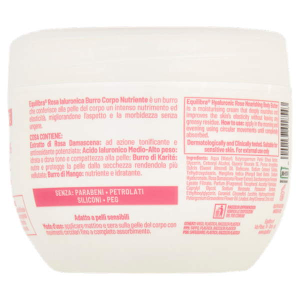 equilibra Rosa Ialuronica Burro Corpo Nutriente 300 ml