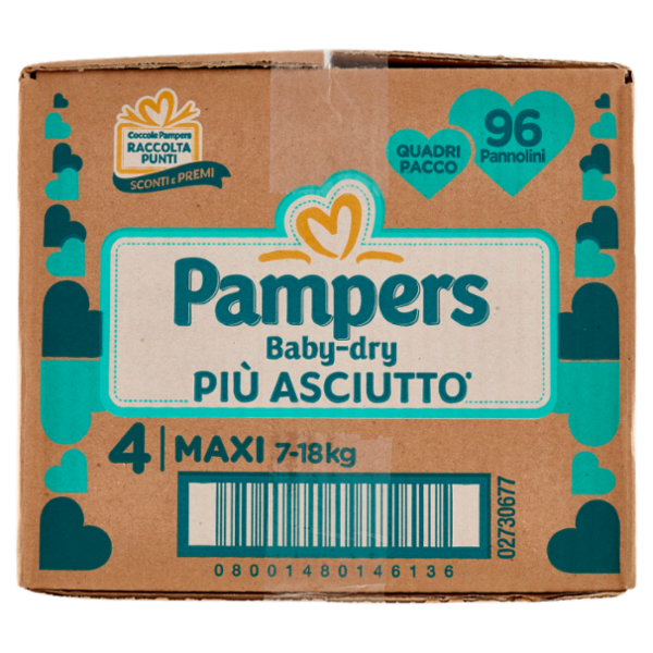 Pampers Baby-dry Maxi 96 pz
