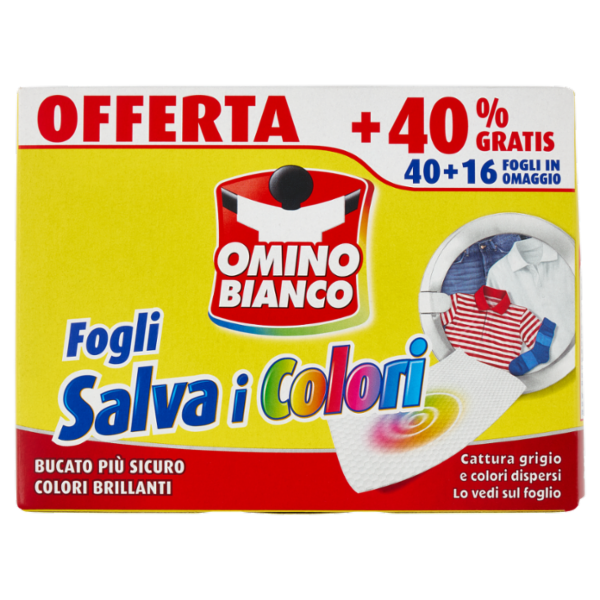 Omino Bianco Fogli Salva i Colori 56 pz