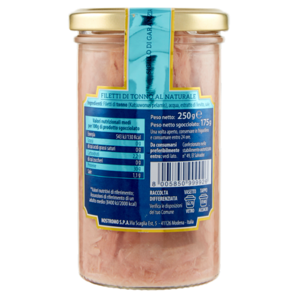 Nostromo Filetti di Tonno al Naturale 250 g