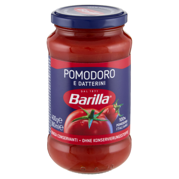 Barilla Sugo Pomodoro e Datterini 100% Pomodoro Italiano Condimento per Pasta 400g