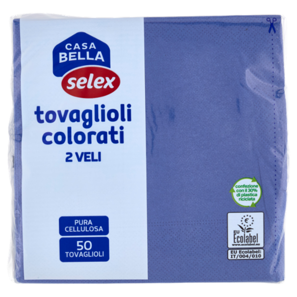Selex Casa Bella Tovaglioli 2 Veli 33x33 cm Blu 50 pezzi