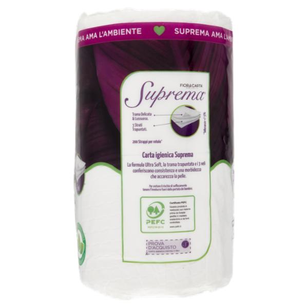 Fior di Carta Lifestyle Suprema Carta Igienica Delicata ed Elegante 3 veli 4 pz
