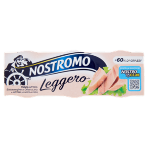 Nostromo Leggero Tonno All'Olio Extravergine Di Oliva (3,3%) e All'Olio Di Semi Di Lino 3 x 60 g