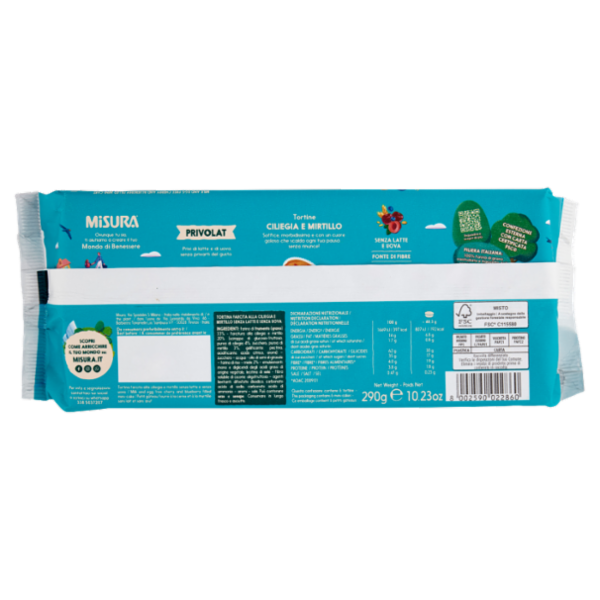 Misura Privolat 6 Tortine Ciliegia e Mirtillo 290 g