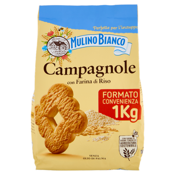 Mulino Bianco Campagnole Biscotti con Farina di Riso 1Kg