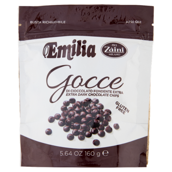 Zàini Emilia Gocce di Cioccolato Fondente Extra 160 g