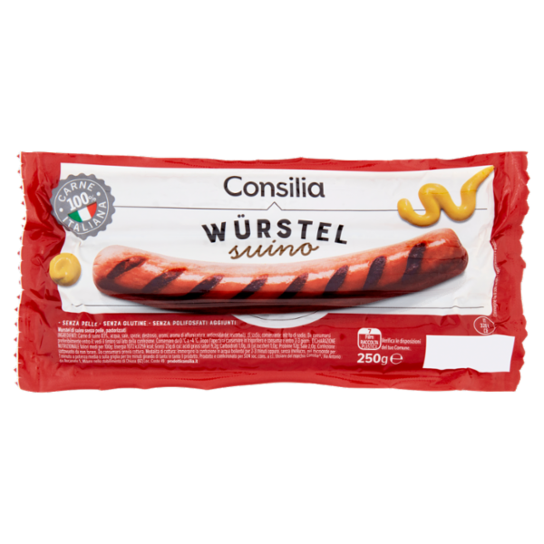 Consilia 3 Wurstel di Puro Suino 250 g