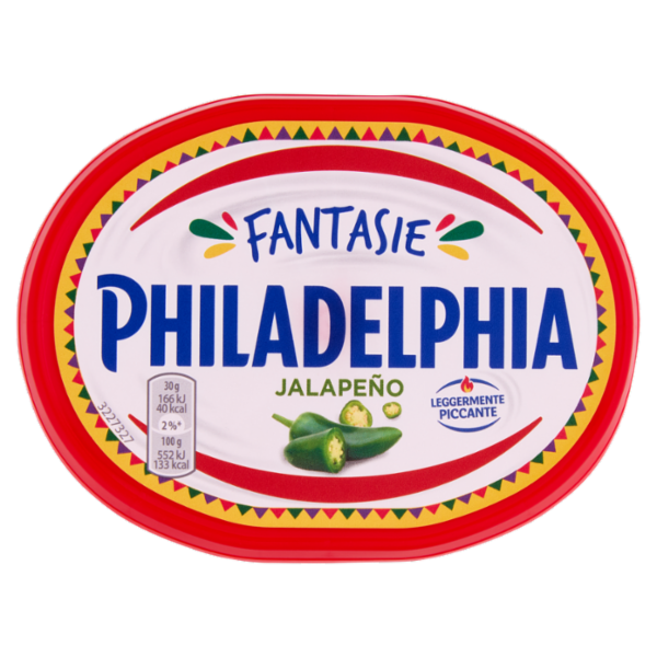 Philadelphia Formaggio Fresco Spalmabile con Peperonicini Jalapeño e Peperoni Verdi - 150 gr