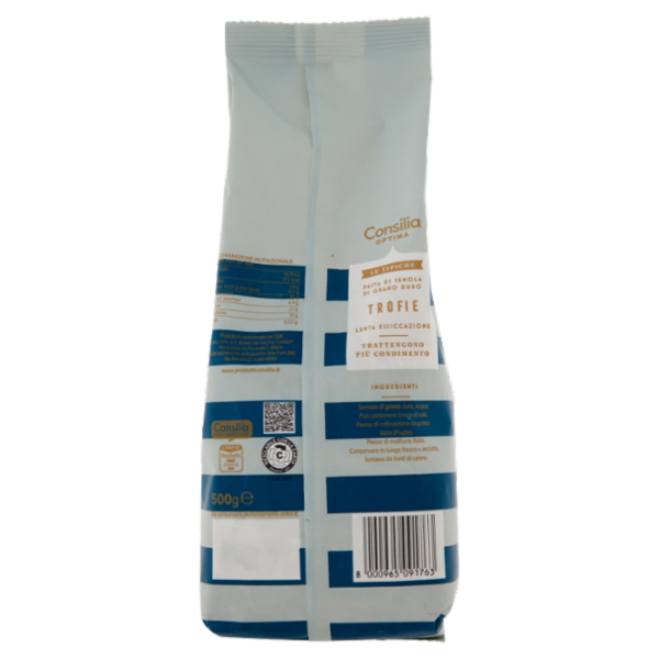 Consilia Optima Pasta Fresca di Semola Trofie 100% Puglia 500 g